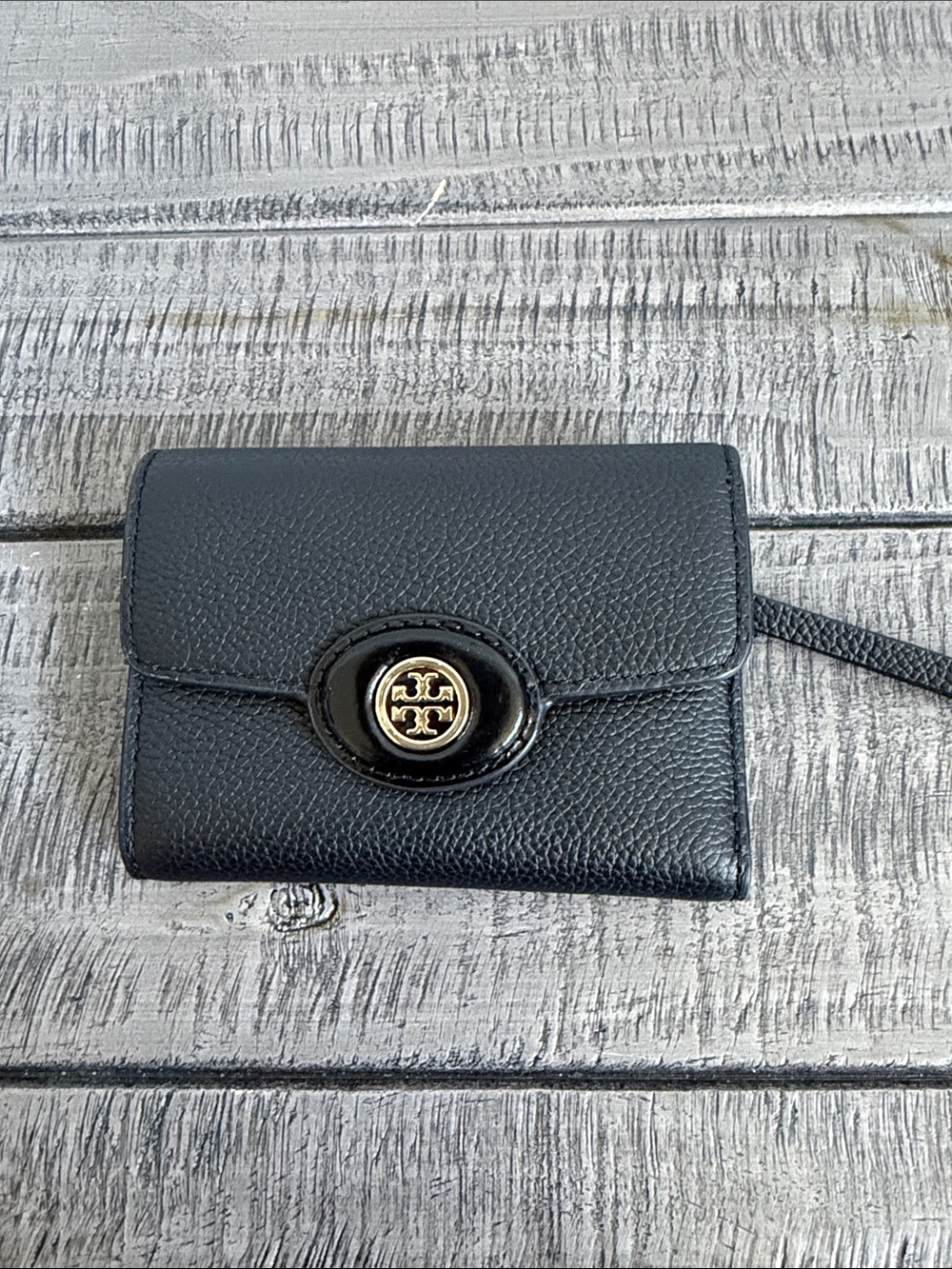 Tory Burch Small Robinson Pebbled Leather Wallet NWOT